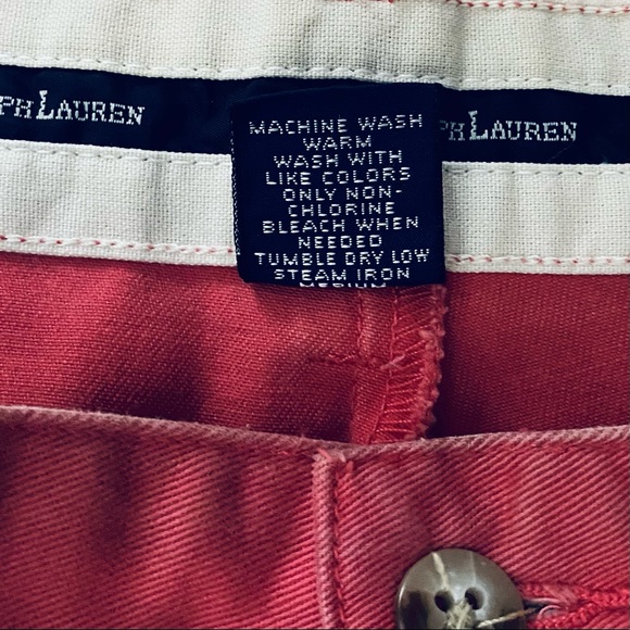 Ralph Lauren chino in Nantucket red, mens pleated chino pants 33x32 - Picture 8 of 16